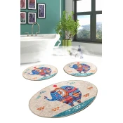 Lessentiel Maison Set 3 prostirke za kupatilo Šareni