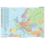 Podloga za radni stol Panta Plast - S politickim kartama svijeta i Europe