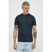 Majica kratkih rukava BOSS za muškarce, boja: tamno plava, s aplikacijom