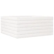 Vidaxl Vrtno cvetlično korito belo 50x50x23 cm trdna borovina