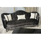 Casa Padrino luxury baroque living room sofa black/gold 250 cm - Magnificent baroque furniture