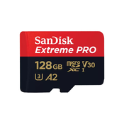 SanDisk Extreme PRO/micro SDXC/128GB/200MBps/UHS-I U3/Class 10/+ Adapter