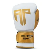 Polleo x AP Boxing Gloves Leather, White/Golden - 14 oz