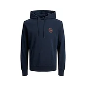 Jack&Jones Moški pulover JJESHARK Regular Fit 12205081 Navy Blaze r Chili (Velikost XL)