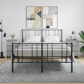 Greatstore Nočna omarica 2 kosa betonsko siva 40x35x69 cm inženirski les