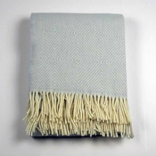 Volnena odeja Diamond twill 130 x 170 cm, modrikasto-siva