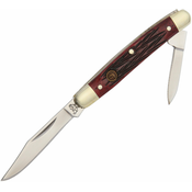 Hen & Rooster Pen Knife Red Pick Bone