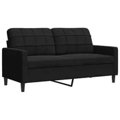 MAISON CHIC kavč - Sofa - Kanape dvosed črn 140 cm žamet, (21726619)