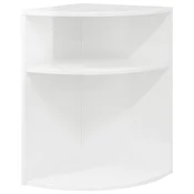 Vidaxl Stranska miza Visok sijaj bela 39,7 x 39,7 x 60 cm