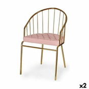 slomart stol palice roza zlat 51 x 81 x 52 cm (2 kosov)