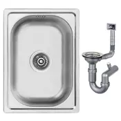 Kuchinox Mini vgradno jekleno kuhinjsko korito 35x48 + sifon