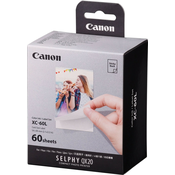 Papir + črnilo za Canon XC-60L, XC-60L, foto papir, samolepilni, 6756C001, bel, 60 kosov, sublimacija barvila, SELPHY Square QX2