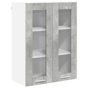Vidaxl Viseča omarica Betonsko siva 60 x 31 x 80 cm Konstruiran les