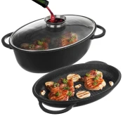 shumee Granitni pekač s pokrovom 3v1 GRANDE 10 l, 43x28 cm