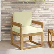 2 Komad Set vanjskih sofa Poliester Bijela i Krem