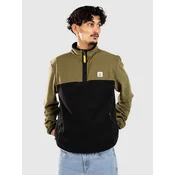 Passenger Set Off Recycled Polar 1/4 Zip Half-Zip Flee khaki