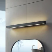 Lucande Lucidna LED luč za ogledalo Zafira, črna, aluminij, 90 cm, IP44 - Kopalnica - Sodobni - črna mat, bela