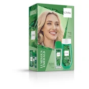 Darilni set C-THRU Luminous Emerald (naravni deodorant v spreju 75 ml + gel za prhanje 250 ml)