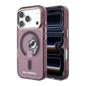 Maska Karl Lagerfeld Peekaboo Logo MagSafe za iPhone 17 Pro Max/ 18 Pro Max burgundy