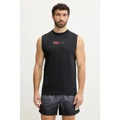 Kratka majica za plažo HUGO RAY BEACH_TANK_LOOSE črna barva, 50555581