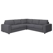 VIMLE Ugaona sofa, 4-sed, sa širokim rukohvatima/Gunnared zagasitosiva