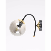 Črna/siva stenska svetilka o 15 cm Yoyo – Squid Lighting
