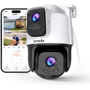 Tenda nadzorna kamera za zunanjo uporabo, Dual objektiv 2K+2K, WiFi PTZ, barvna nočno snemanje