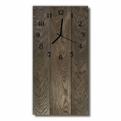 tulup.si Steklena navpična ura Rjava les plank 30x60 cm