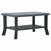 vidaXL Klubska mizica antracitna 90x60x46 cm plastika