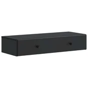 vidaXL Stenska stranska miza Črna 87,5 x 34,5 x 17 cm Inženirski les