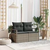 Vrtni kauc s jastukom 120 x 62 x 69 cm poliratan