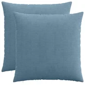 vidaXL Prevleka za blazino 2 pcs HEERLEN Modra 80 x 80 cm korduroy