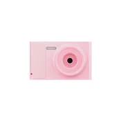 INF Mini digitalni fotoaparat s sprednjo in zadnjo dvojno lečo ter vgrajenim zaslonom — prenosni začetniški model s podporo MicroSD do 512 GB Roza, (5000235281)