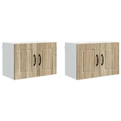Vidaxl Omarica na steni PORTO 2 szt. Sonoma hrast 60 x 31 x 40 cm