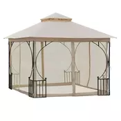 Homestar Vrtni paviljon 295x295x275 cm bež in črna