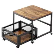 VEVOR Stojalo za mini hladilnik 500x500x430 mm rjavo
