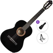 Valencia VC104E Standard SET 4/4 Black Elektro klasicna gitara