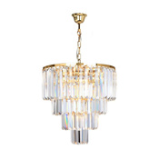 Zuma Line 17106/4+1-GLD - Kristalni lestenec na vrvici AMEDEO 5xE14/40W/230V