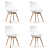 shumee Stol Mark - prozorne / naravne noge x 4