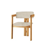 Hanah Home Trpezarijska stolica 58x76x49cm Svetlosivo-Hrast