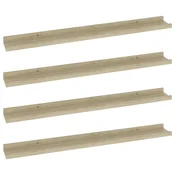 Vidaxl Stenske police 4 kosi sonoma hrast 80x9x3 cm