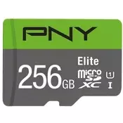 PNY 256GB microSDXC Elite Class 10 UHS-I V10 A1 + adapter P-SDU256V11100EL-GE