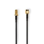 Nedis Antenski kabel | RP SMA Moški | RP SMA Ženski | Pozlačeno | 50 ohmov | Zaščita z enojno lupino | 3,00 m | Okrogla | PVC | Črna | Oznaka