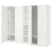 PAX/FORSAND Garderobna omara, bela/bela, 235x60x201 cm