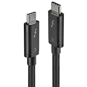Lindy Thunderbolt 3 kabel, USB-C, 0.5 m, črn