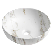 SAPHO Elegantno Keramično Umyvadlo RONDANE 41 cm - Bianco Carrara desko