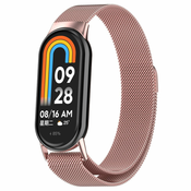 BStrap Milanese pašček za Xiaomi Mi Band 8, rose gold