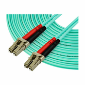 StarTech.com 10 m OM4 LC to LC Multimode Duplex Fiber Optic Patch Cable- Aqua - 50/125 - Fiber Optic Cable - 40/100Gb - LSZH (450FBLCLC10) - patch cable - 10 m - aqua