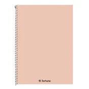 Spiralna bilježnica, kvadratna FORTUNA Monocolor A4, 70 listova, pastelno breskvasto 01.08676