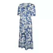 MAMALICIOUS Obleka MLMALIKKA TESS  moder denim / bela